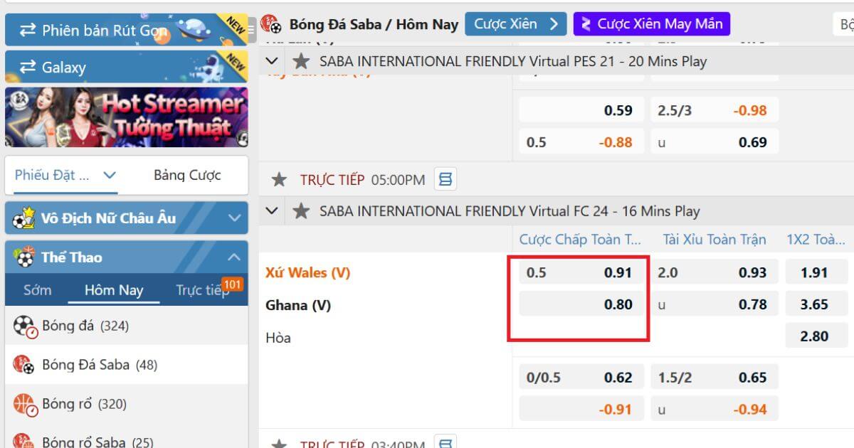 Ảnh minh họa hướng dẫn cược chấp tại HB88