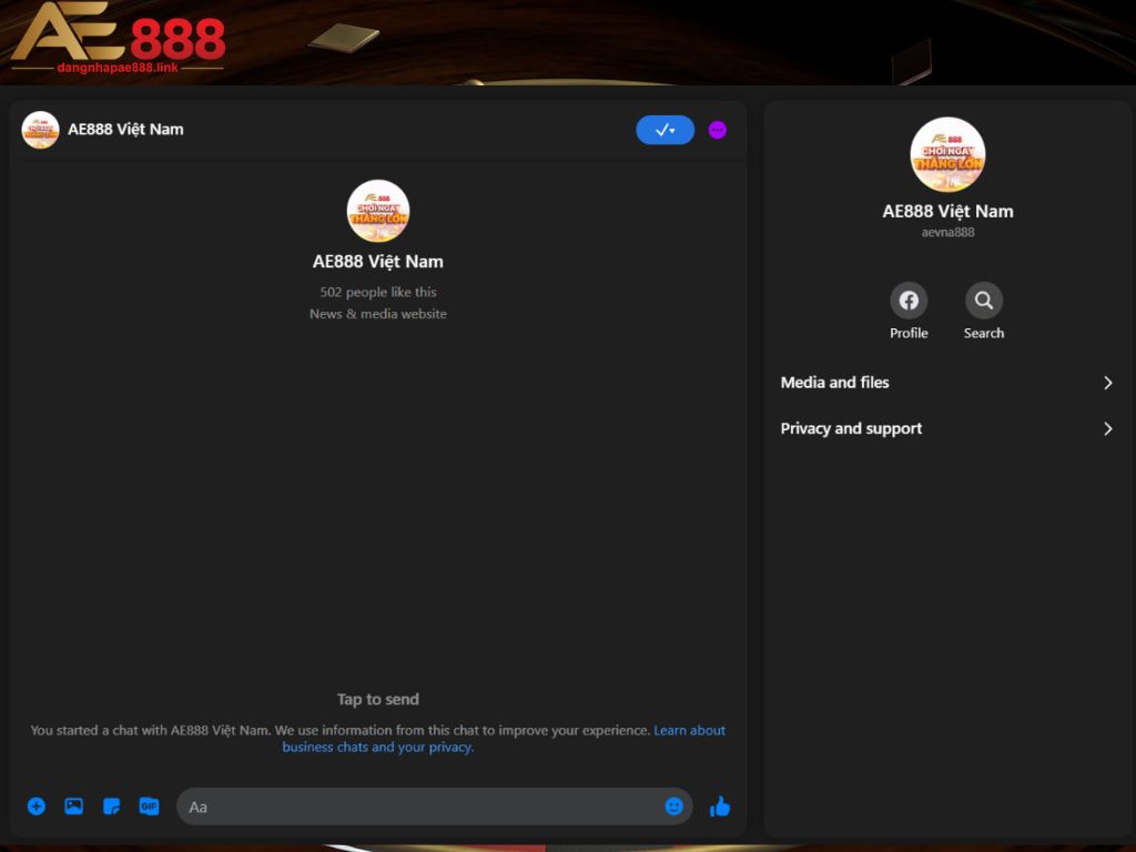 Liên hệ AE888 qua Messenger